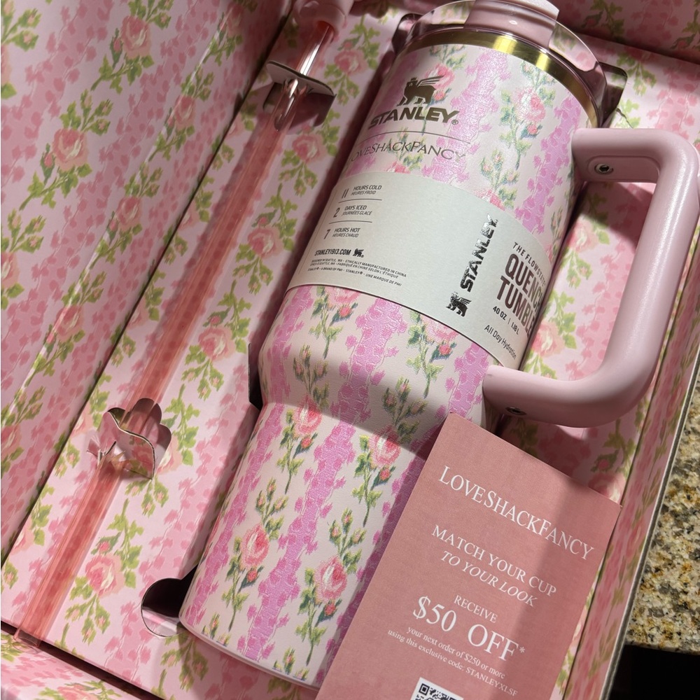 Stanley x LoveShackFancy Flowstate Quencher 40oz Tumbler